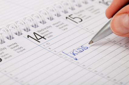 organizing calendar for kids