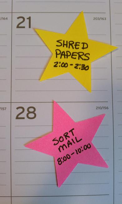 organized project calendar